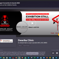 vyapaar Jagat virtual exhibtion stall Dwarika clinic