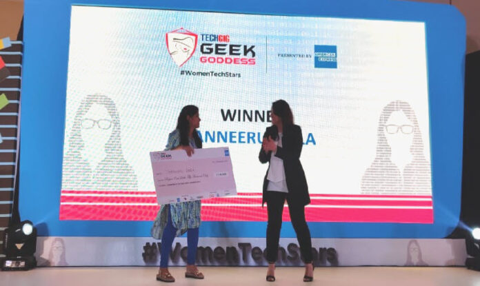 Tanneeru Leela_Winner of TechGig Geek Goddess 2019