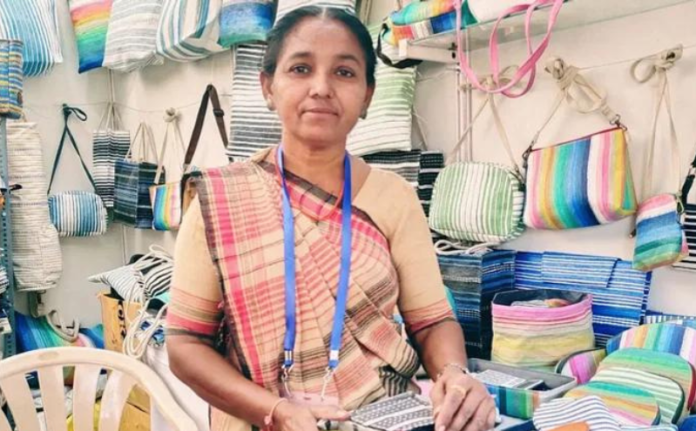 Rajiben Vankar Transforming Upcycled Plastic Weaving - VyapaarJagat.com